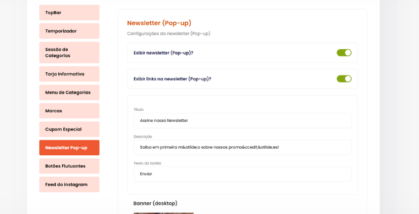 newsletter painel